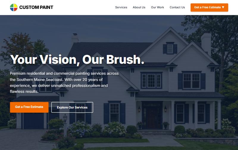 Get Custom Paint homepage