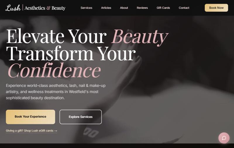 Lush Aesthetics & Beauty homepage